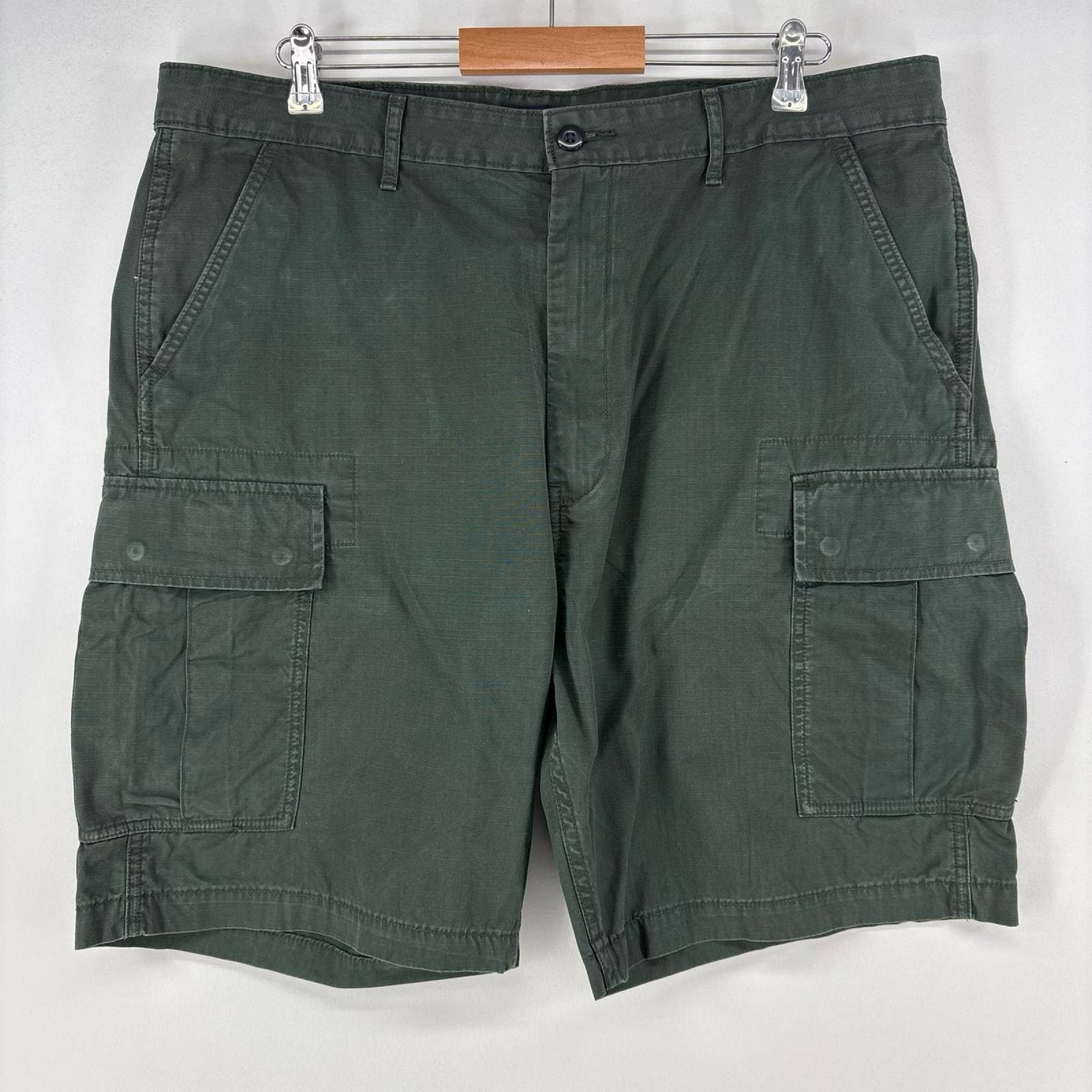 古着 リーバイス Levi's ショートパンツ チノパン リップストップ カーゴ ジップ ハーフパンツ 大きいサイズ w40  グリーン メンズ