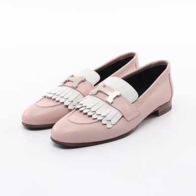 エルメス HERMES ロワイヤル モカシン 靴 レザー ピンク レディース ピンク系 / ホワイト系 【中古】