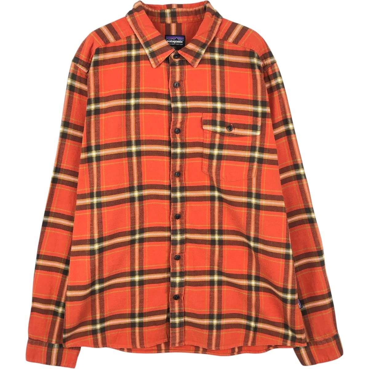 古着 パタゴニア Patagonia ORGANIC COTTON オーガニックコットン 54020FA21 ライトウェイトフィヨルドフランネルシャツ 長袖 ライトネルチェックシャツ メンズL相当/eaa672821