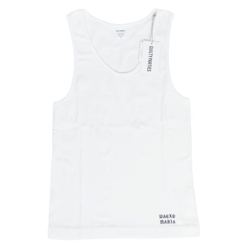 WACKO MARIA ワコマリア 26SS-WMT-TT02 TANK TOP ロゴ タンクトップ ホワイト系 M【極上美品】【中古】