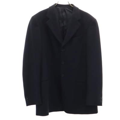 ARMANI COLLEZIONI アルマーニ コレツィオーニ イタリア製 テーラードジャケット 48 ネイビー系