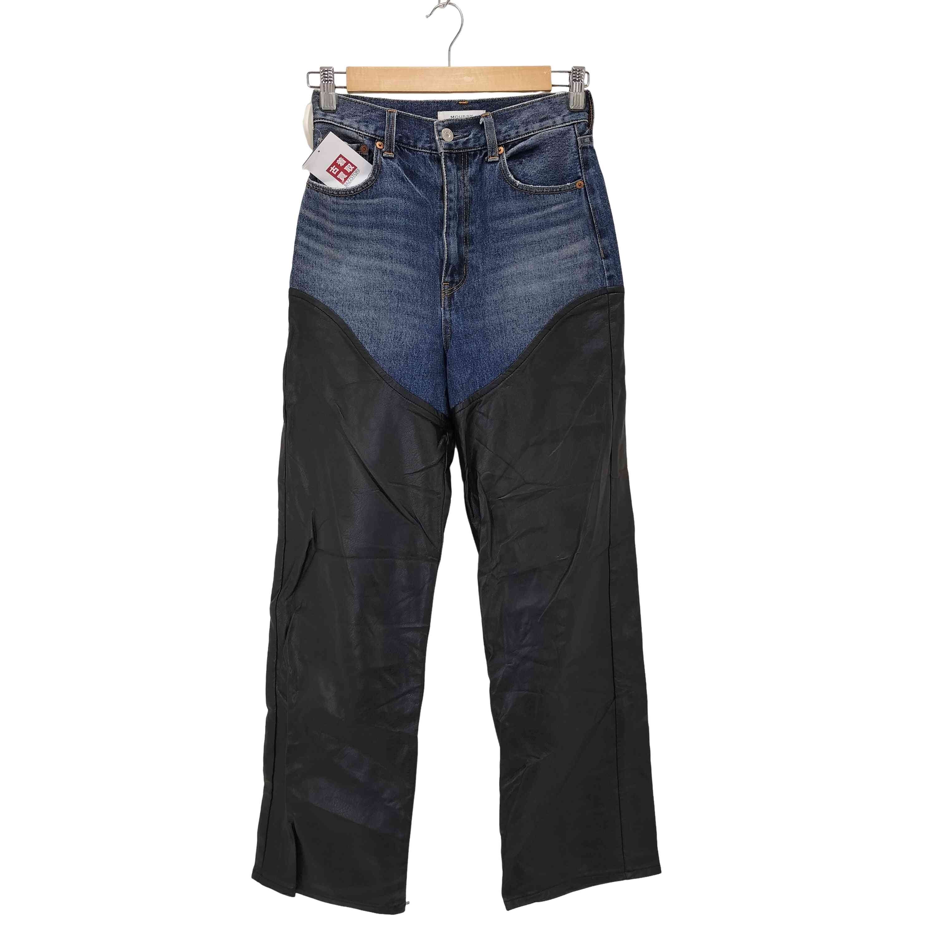 F/LEATHER COMBI STRAIGHT【1141334664083】