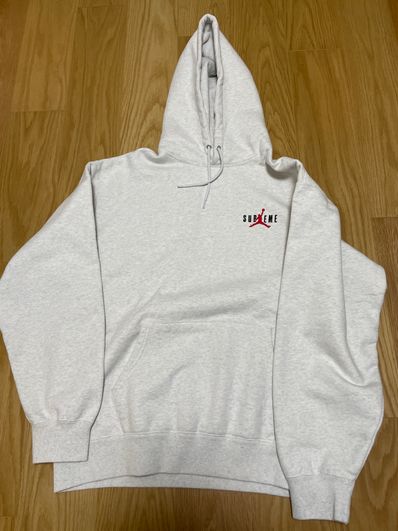 Supreme x Jordan Hooded Sweatshirt "Ash Grey" HF0836-051