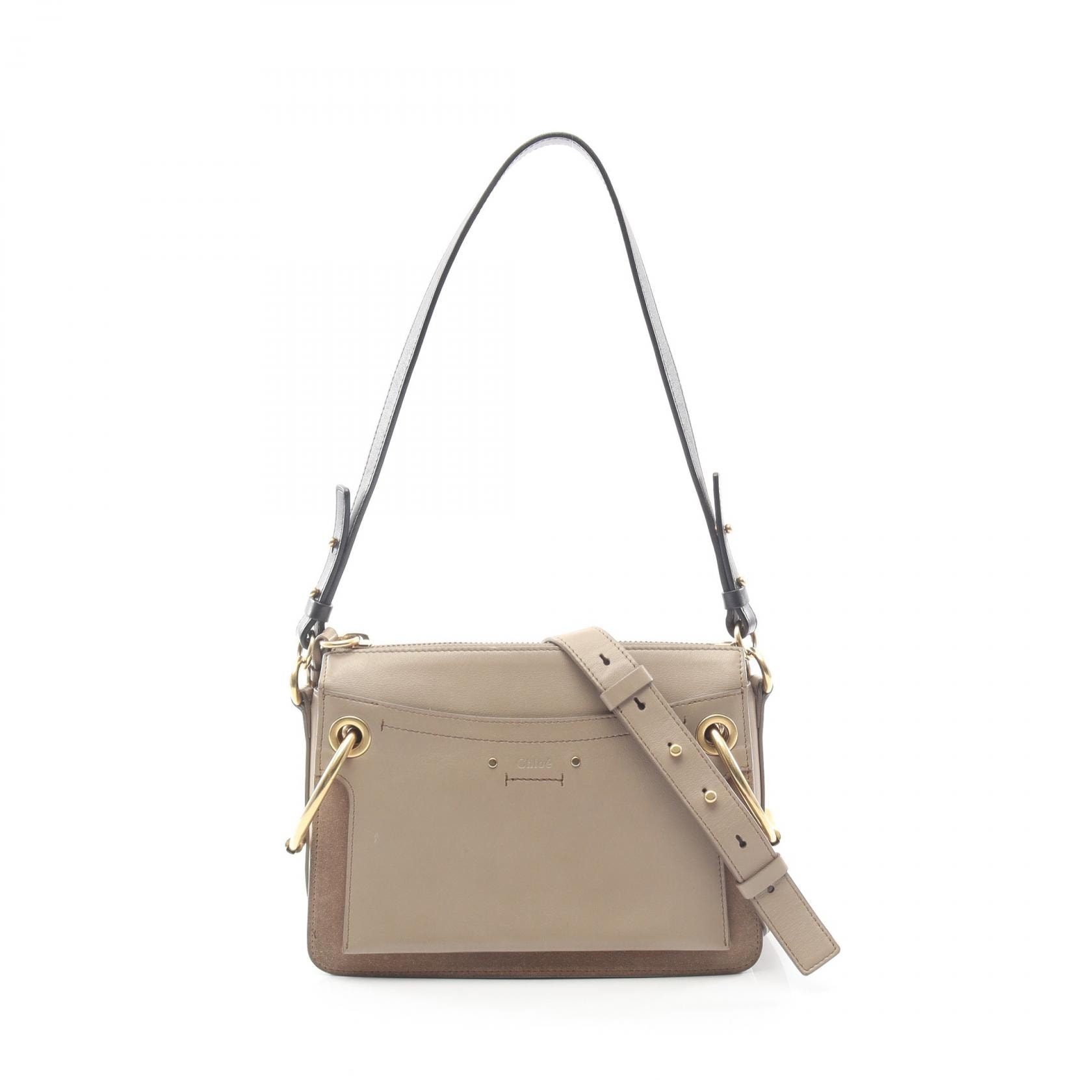 クロエ Chloe ROY ロイ 2WAY ショルダーバッグ バッグ レザー スウェード レディース ベージュ系 【中古】
