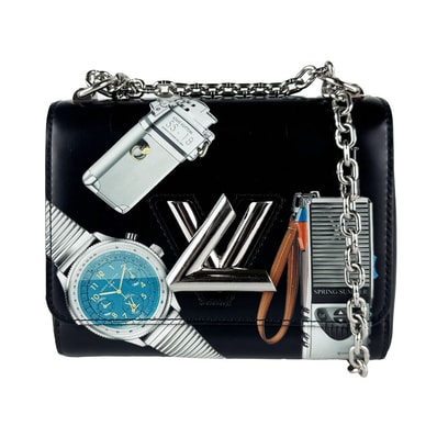 ルイ ヴィトン LOUIS VUITTON ショルダーバッグ ツイストPM レザー ブラック/マルチカラー シルバー レディース【中古】 z10739