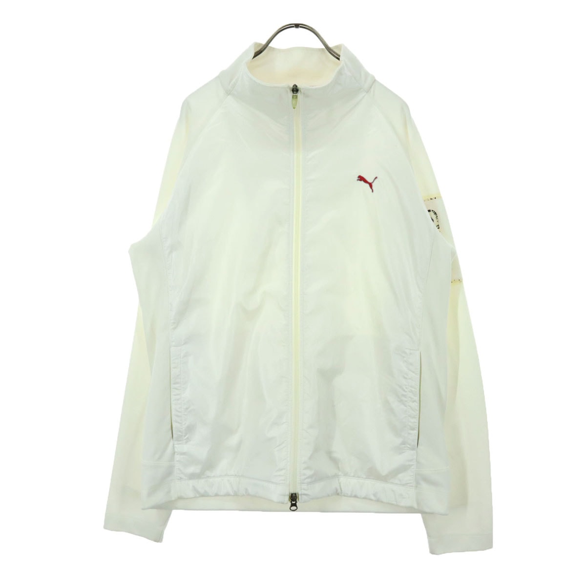 PUMA GOLF プーマ ゴルフ ワンポイントロゴ ゴルフ 長袖 ジップジャケット L ホワイト