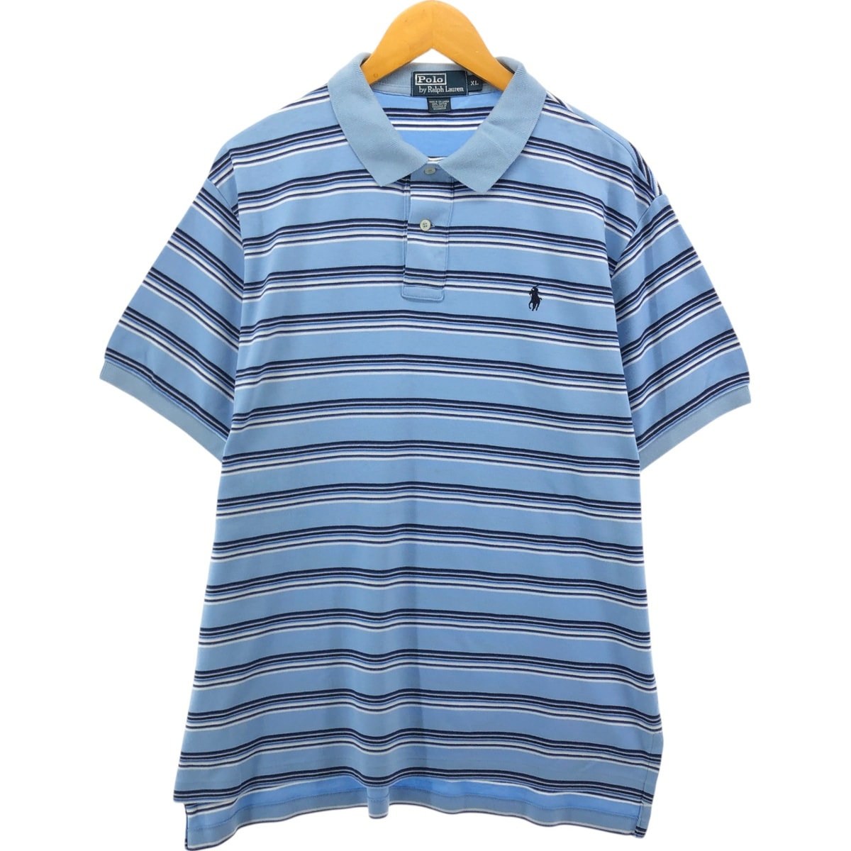 古着 ラルフローレン Ralph Lauren POLO by Ralph Lauren 半袖 ボーダー ポロシャツ メンズXL相当/eaa529140