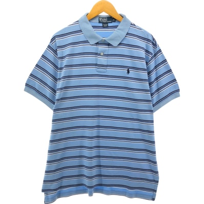 古着 ラルフローレン Ralph Lauren POLO by Ralph Lauren 半袖 ボーダー ポロシャツ メンズXL相当/eaa529140