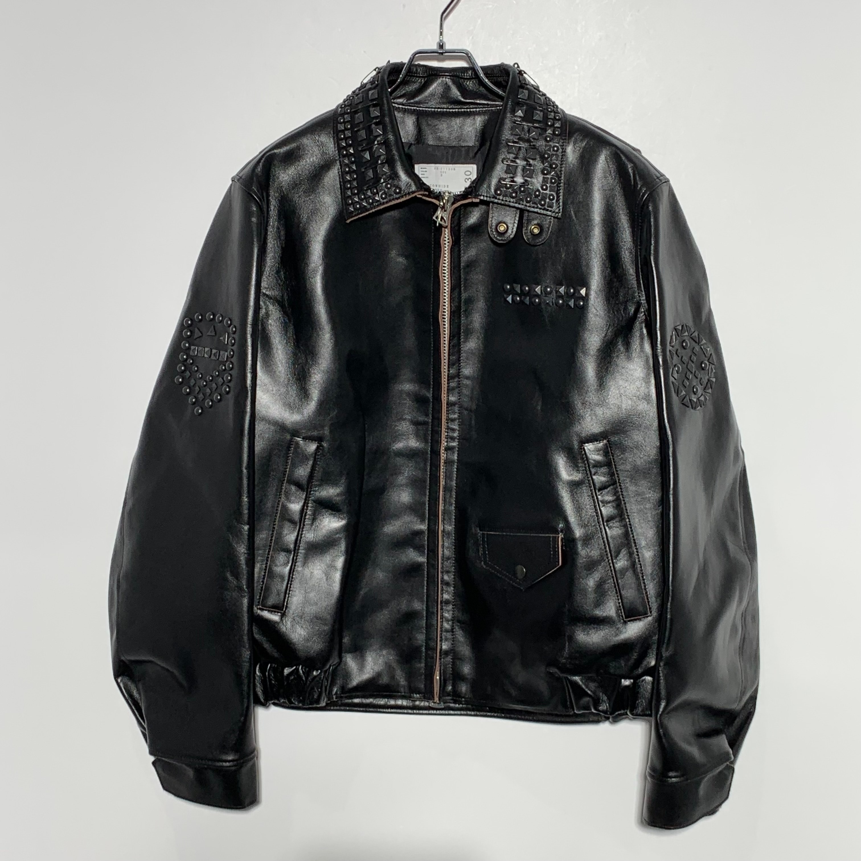 sacai Studded Leather Jacket "Black"