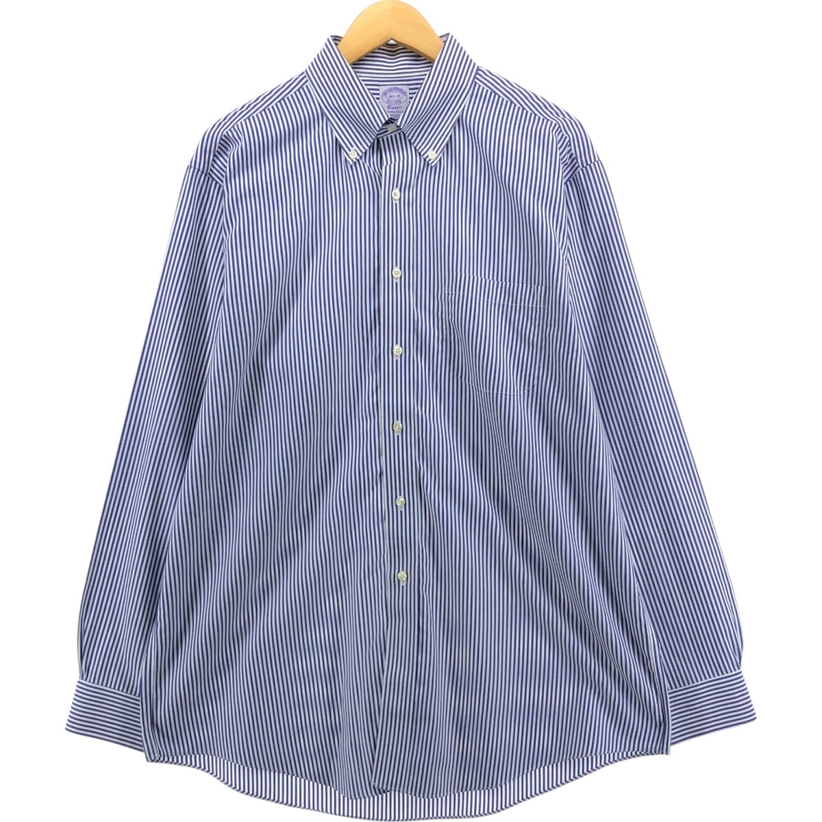 古着 ブルックスブラザーズ Brooks Brothers Est.1818 長袖 ボタンダウンストライプシャツ メンズL相当/eaa564148