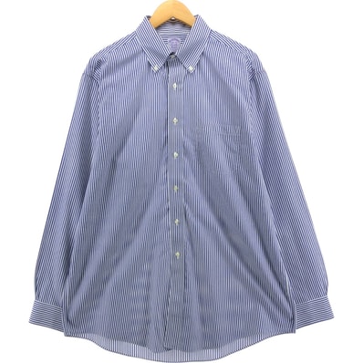 古着 ブルックスブラザーズ Brooks Brothers Est.1818 長袖 ボタンダウンストライプシャツ メンズL相当/eaa564148