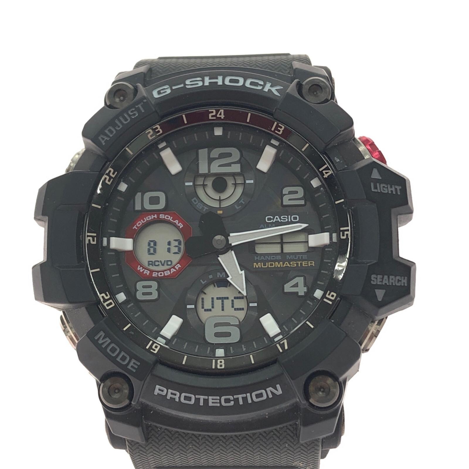 CASIO カシオ メンズ腕時計 クオーツ ソーラー充電 G-SHOCK デジアナウォッチ GWG-100 ブラック