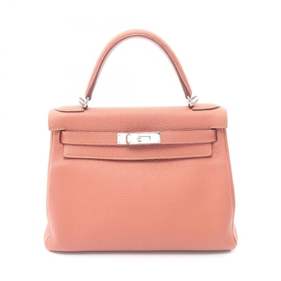 エルメス HERMES ケリー28 内縫い 2WAY ハンドバッグ バッグ レザー トゴ トゴ ローズティー □Q刻印(2013年製造) レディース ピンク系 【中古】