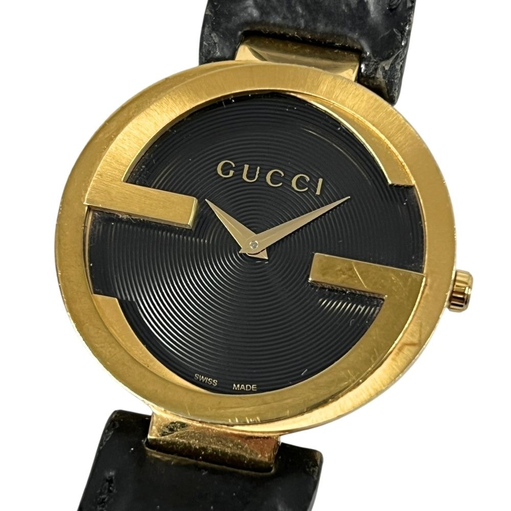 C (やや傷や汚れあり)】GUCCI グッチ 133.3 インターロッキング