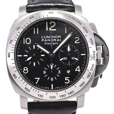 値下 パネライ PANERAI PAM00196 ルミノール デイライト クロノグラフ デイト 自動巻き メンズ 良品 箱・保証書付き N#145649
