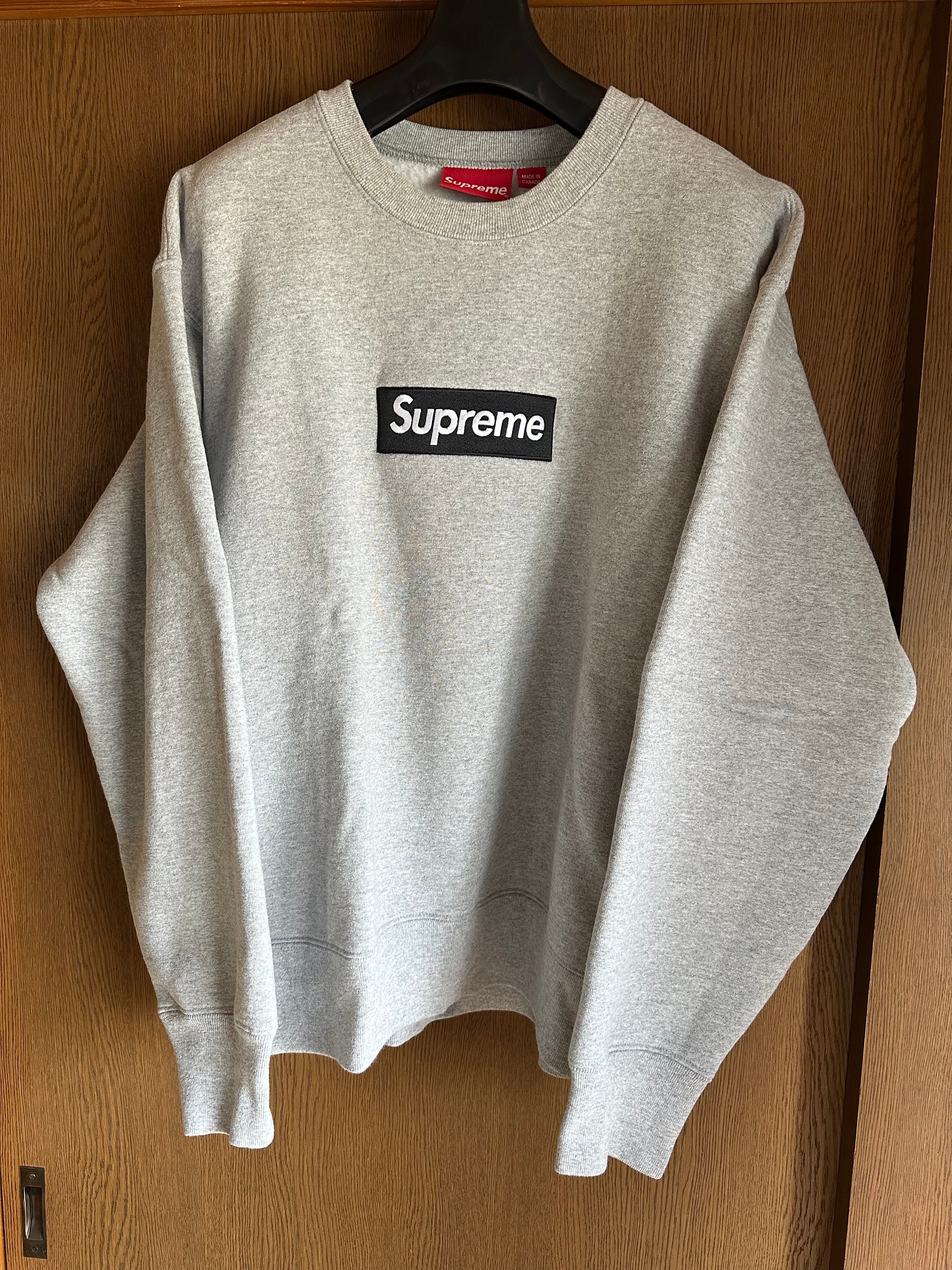 Supreme Box Logo Crewneck "Heather Grey" (22FW)