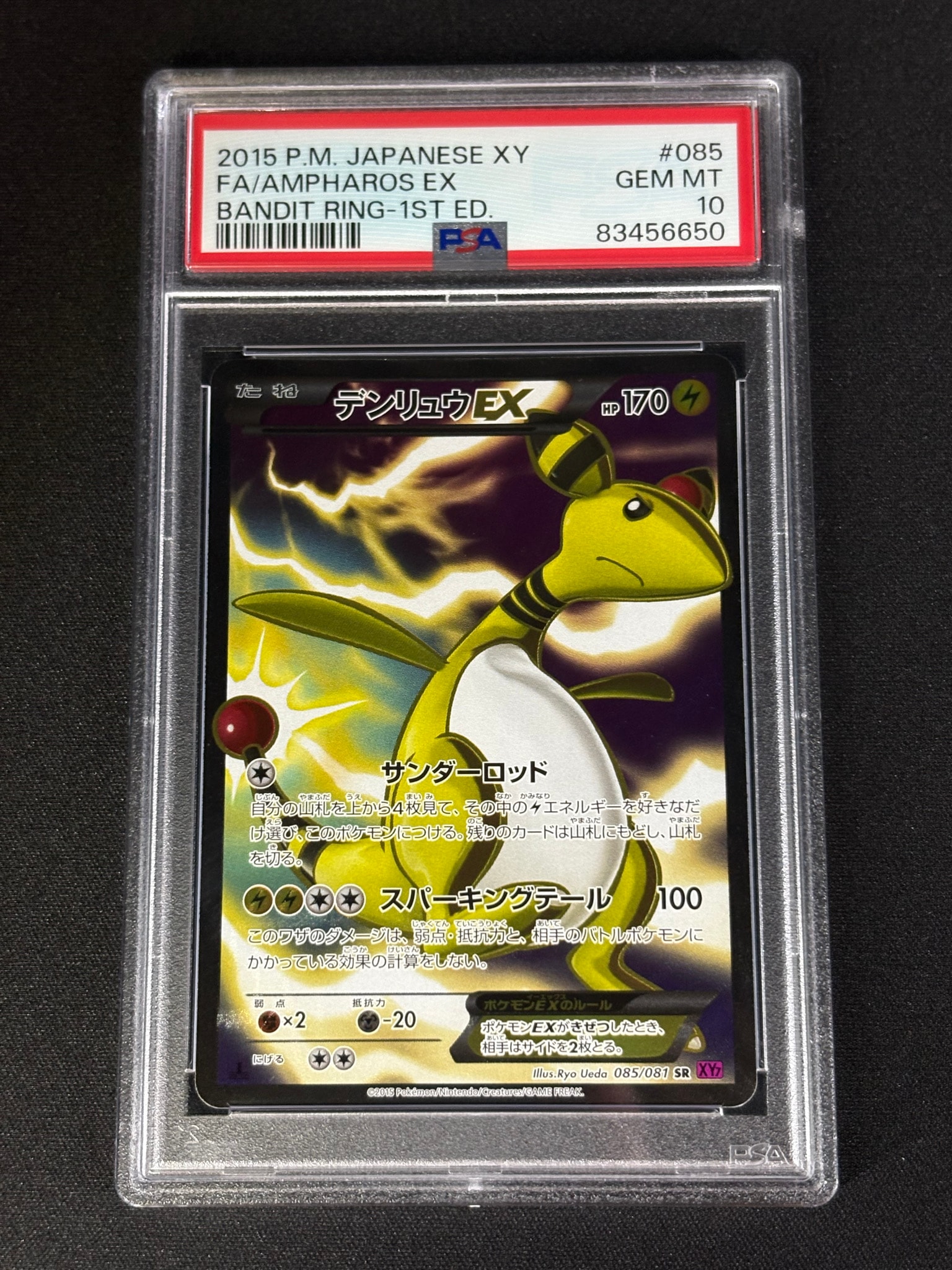 PSA10】デンリュウEX SR :1ED [XY7 085/081](拡張パック「バンデット