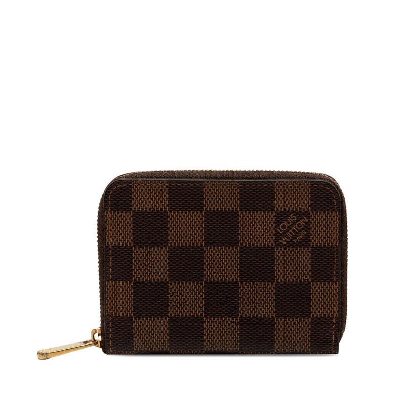 ルイ ヴィトン ダミエ ジッピー コインパース コインケース 小銭入れ N63070 ブラウン PVC レディース LOUIS VUITTON 【中古】