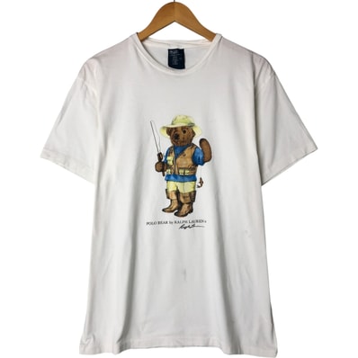 古着 ラルフローレン Ralph Lauren POLO by Ralph Lauren ポロベア 半袖 プリントTシャツ メンズS相当/eaa559966
