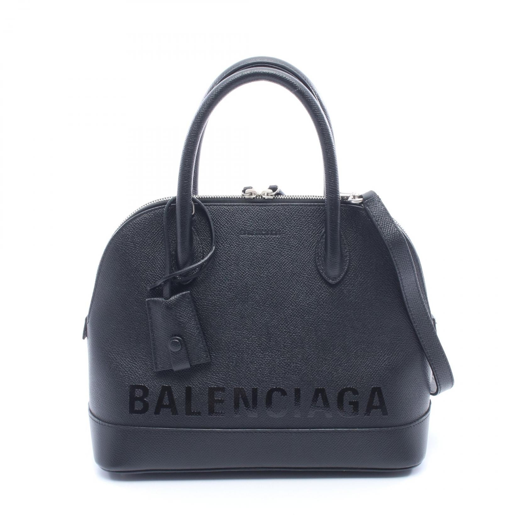 バレンシアガ BALENCIAGA ヴィル トップハンドル バッグ S 2WAY ハンドバッグ バッグ レザー レディース ブラック系 518873 【中古】