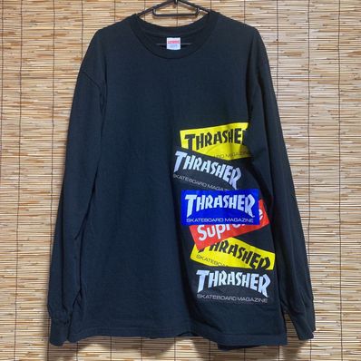 Supreme / Thrasher® Multi Logo L/S Tee "Black"