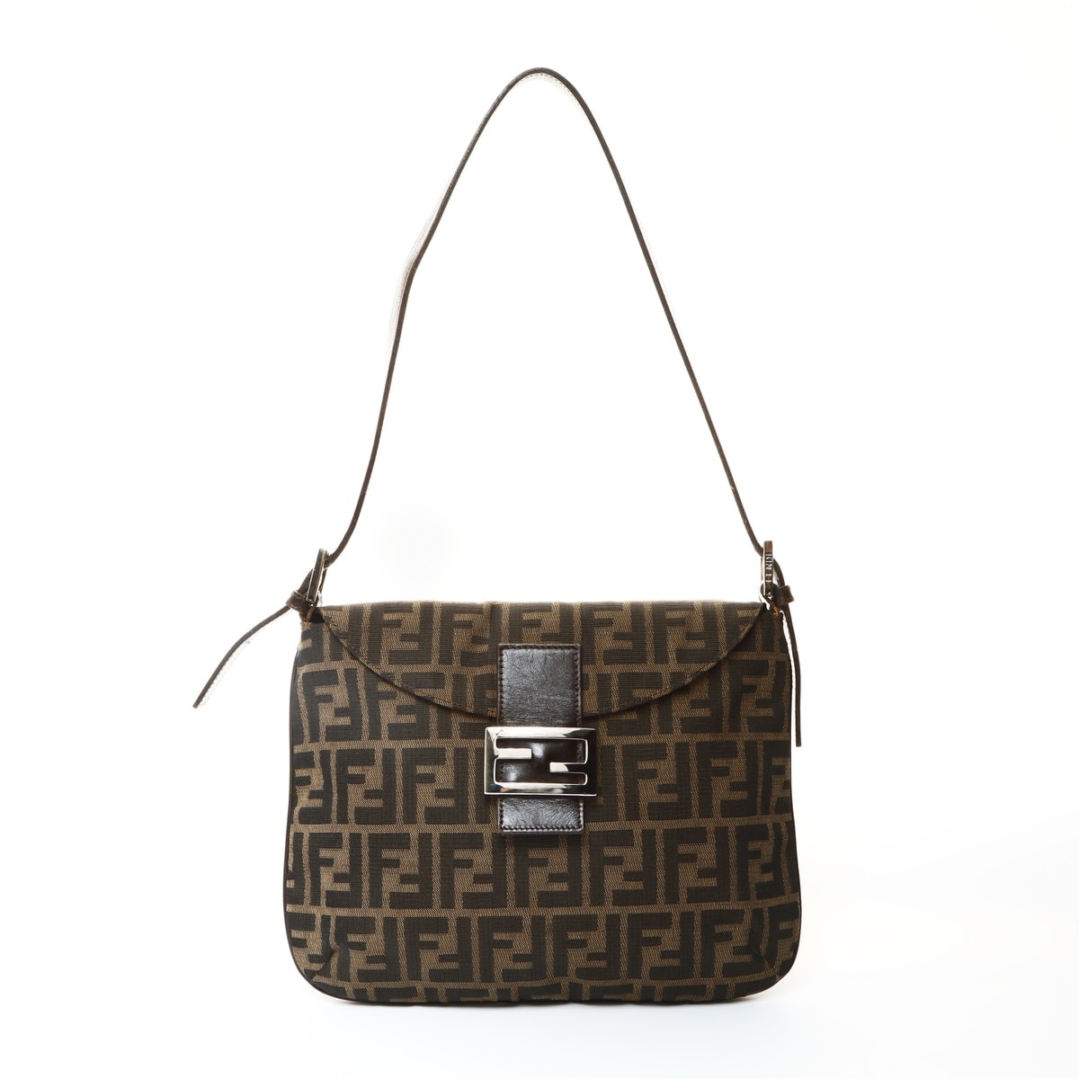 フェンディ FENDI ズッカ キャンバス マンマ バケット ショルダーバッグ【中古】