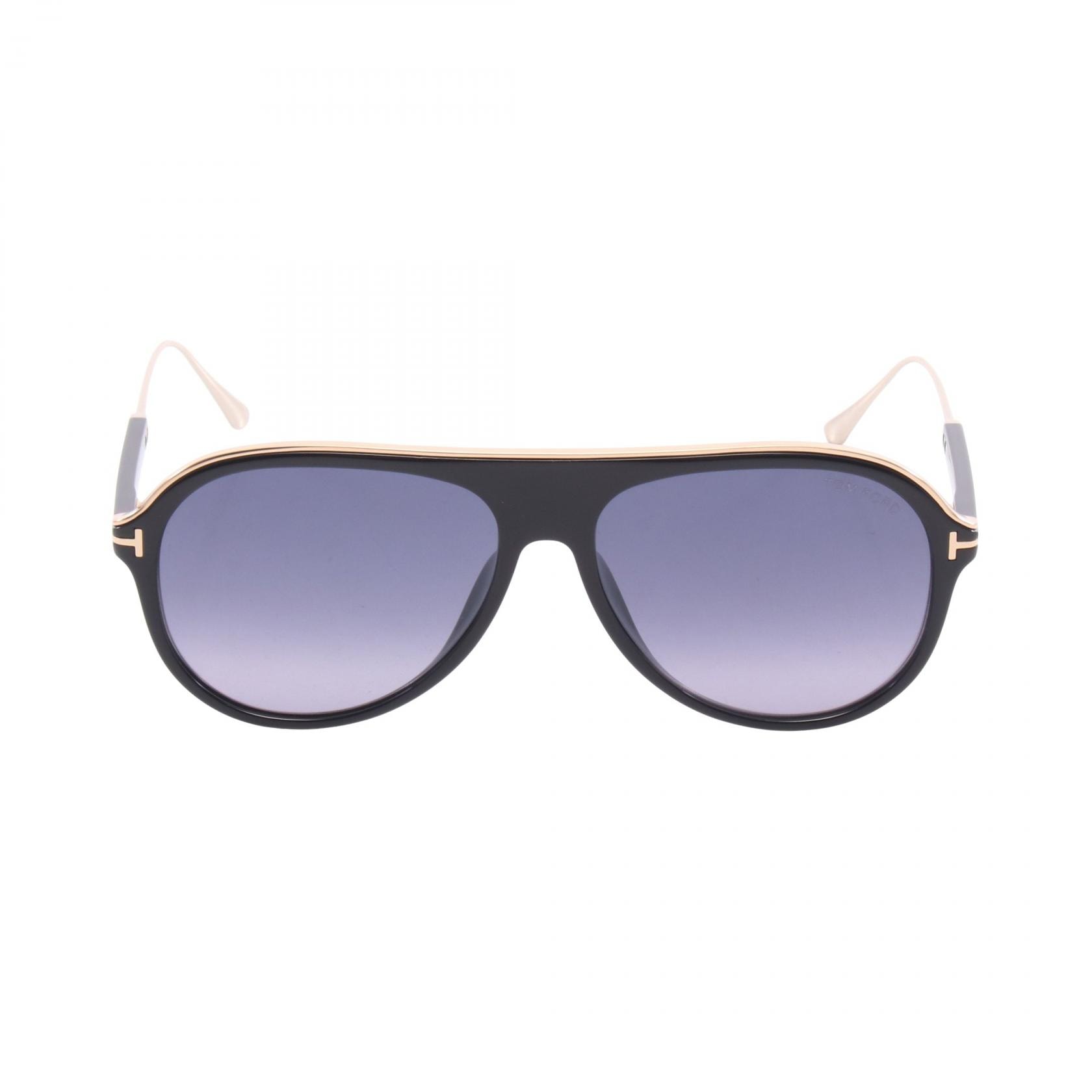 トムフォード TOM FORD Nicholai-02vグラデーションレンズ サングラス 衣料品 プラスチック / GP メンズ ブラック系 / ゴールド系 TF624 【中古】