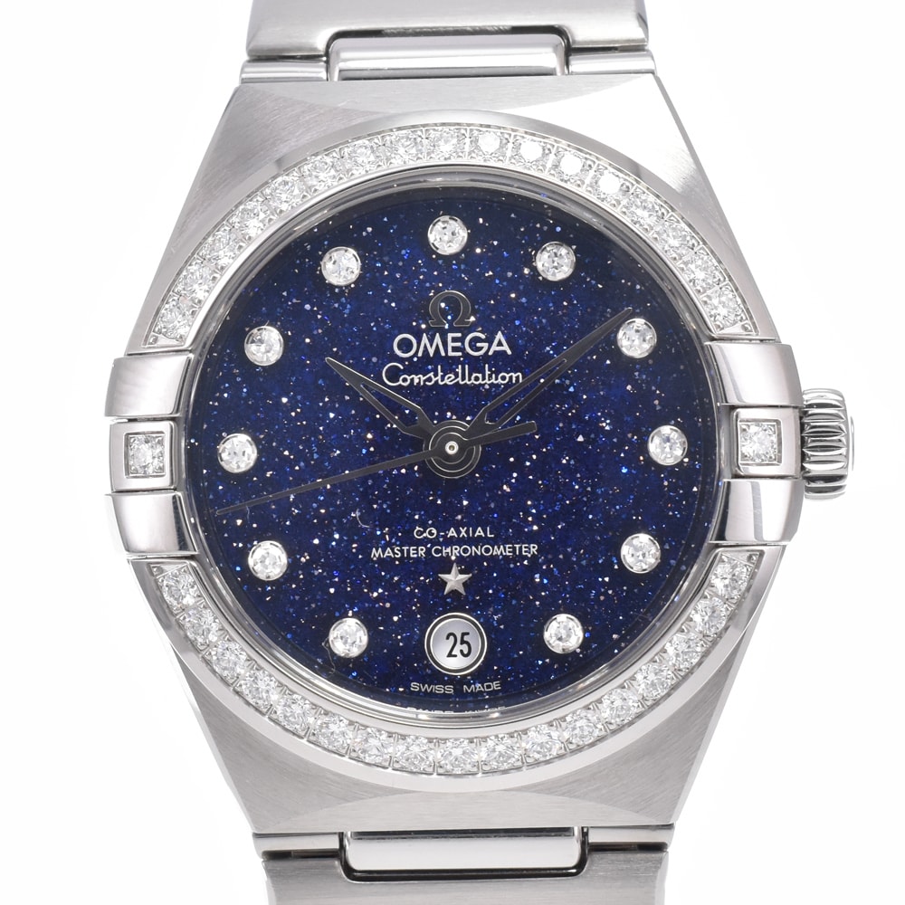 オメガ OMEGA 131.15.29.20.53.001 コンステレーション コーアクシャル ダイヤモンド 自動巻き レディース 美品 箱・保証書付き J#150486