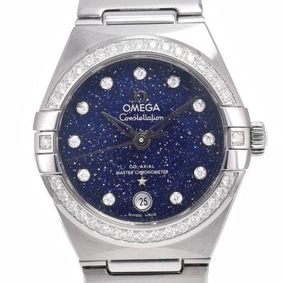 オメガ OMEGA 131.15.29.20.53.001 コンステレーション コーアクシャル ダイヤモンド 自動巻き レディース 美品 箱・保証書付き J#150486