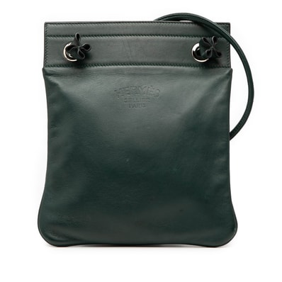 エルメス アリーヌ ミニ 斜め掛け ショルダーバッグ ヴェールシプレス グリーン スイフト レディース HERMES 【中古】