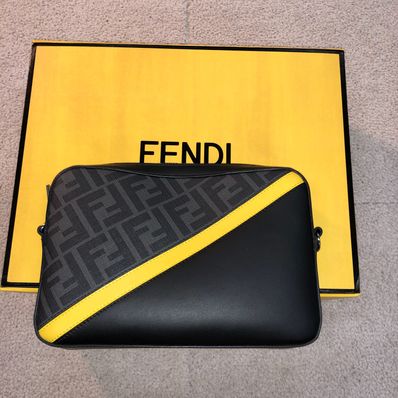 FENDI Shoulder Bag "Black/Gray/Yellow"