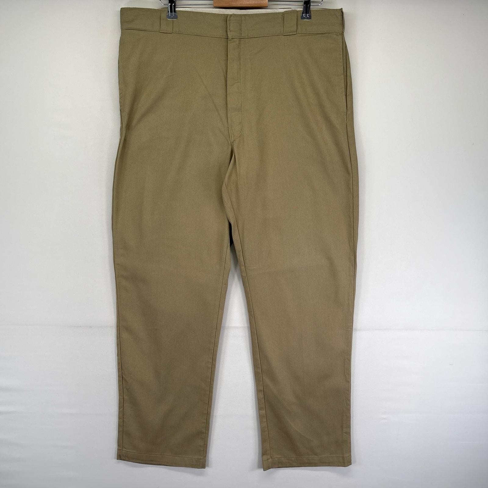 古着 ディッキーズ Dickies パンツ ワークパンツ 874 ジッパーフライ チノパン ワンポイントロゴ w40 L32  ベージュ系 メンズ