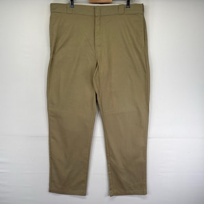 古着 ディッキーズ Dickies パンツ ワークパンツ 874 ジッパーフライ チノパン ワンポイントロゴ w40 L32 ベージュ系 メンズ