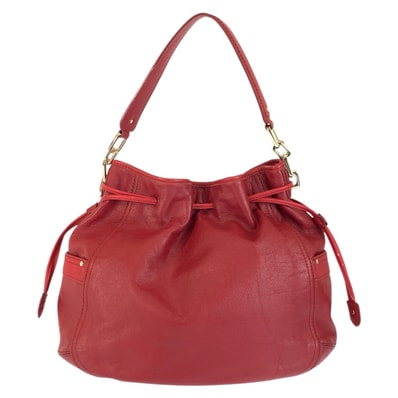 美品 COLE HAAN コールハーン レッド ゴールド金具 レザー ショルダーバッグ ワンショルダー 601033 【中古】