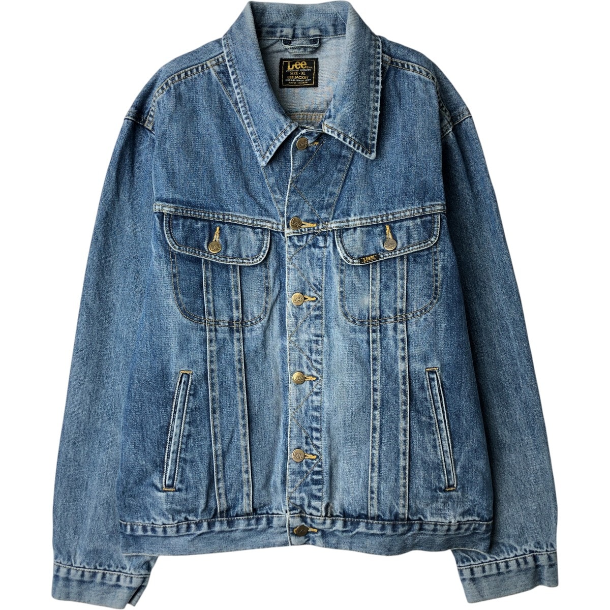 古着 リー Lee BASIC JACKET デニムジャケット Gジャン メンズXL相当/eaa617651