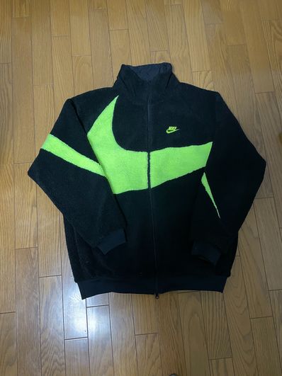 Nike Big Swoosh Reversible Boa Jacket"Black Neon"