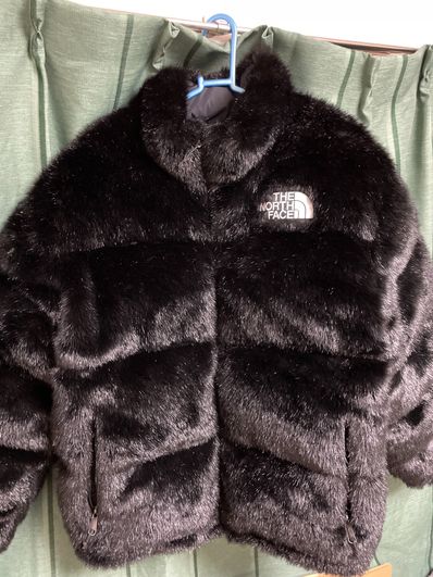 Supreme x The North Face Faux Fur Nuptse Jacket "Black"