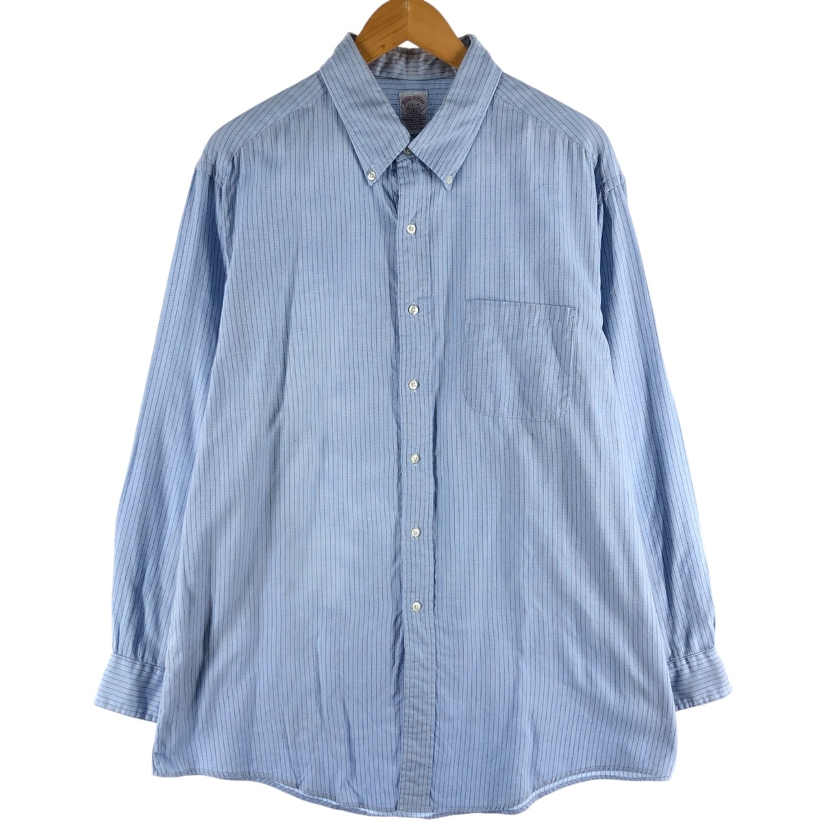 古着 80~90年代 ブルックスブラザーズ Brooks Brothers MAKERS 長袖 ボタンダウンストライプシャツ USA製 メンズXL相当/eaa531068