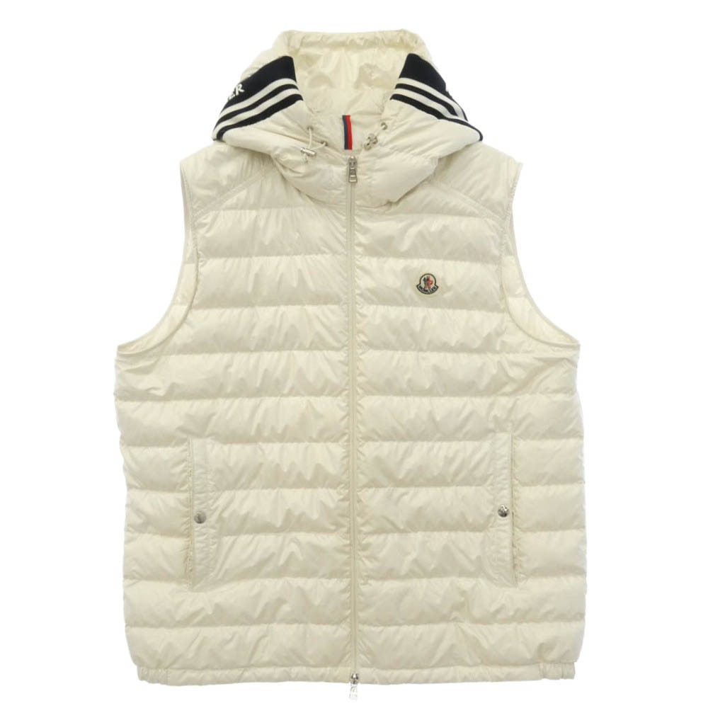 MONCLER モンクレール 24SS J10911A00057 595ZJ CLAI GILET クライ ジレ フーデッド ダウン ベスト ホワイト系 6【中古】