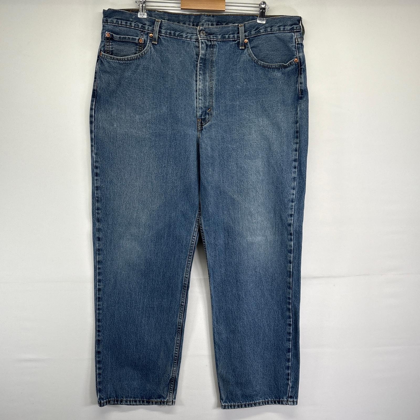 古着 リーバイス Levi's デニムパンツ 550 テーパード ジーンズ ジーパン 長ズボン 大きいサイズ w42 L32  ブルー メンズ
