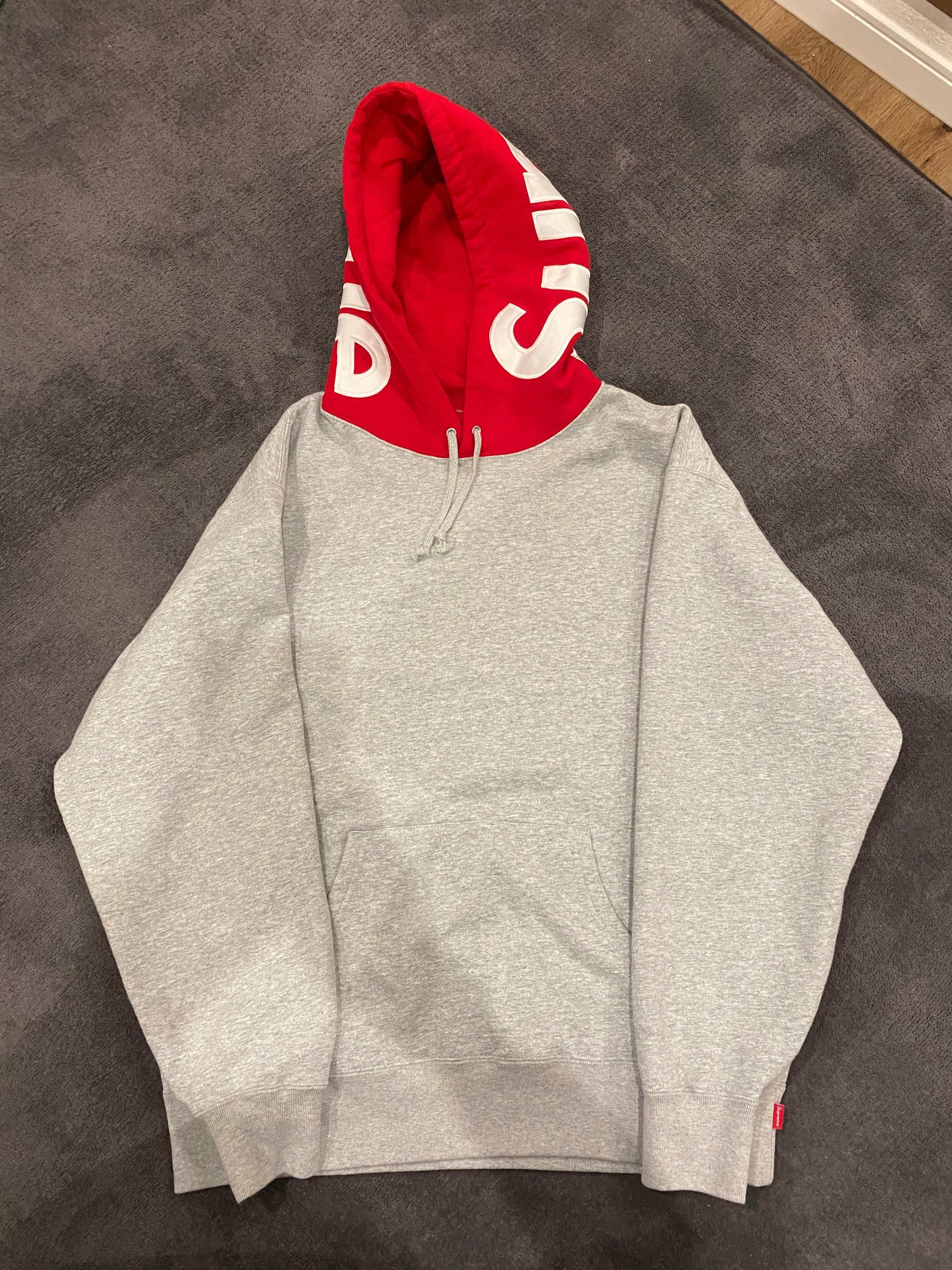 Supreme Contrast Hooded Sweatshirt "Grey"