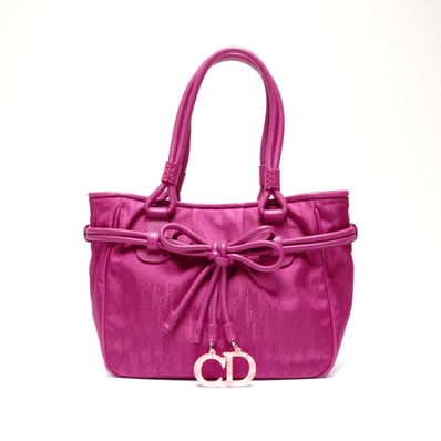 ディオール Dior ラブリー キャンバス トロッター ハンドバッグ【中古】