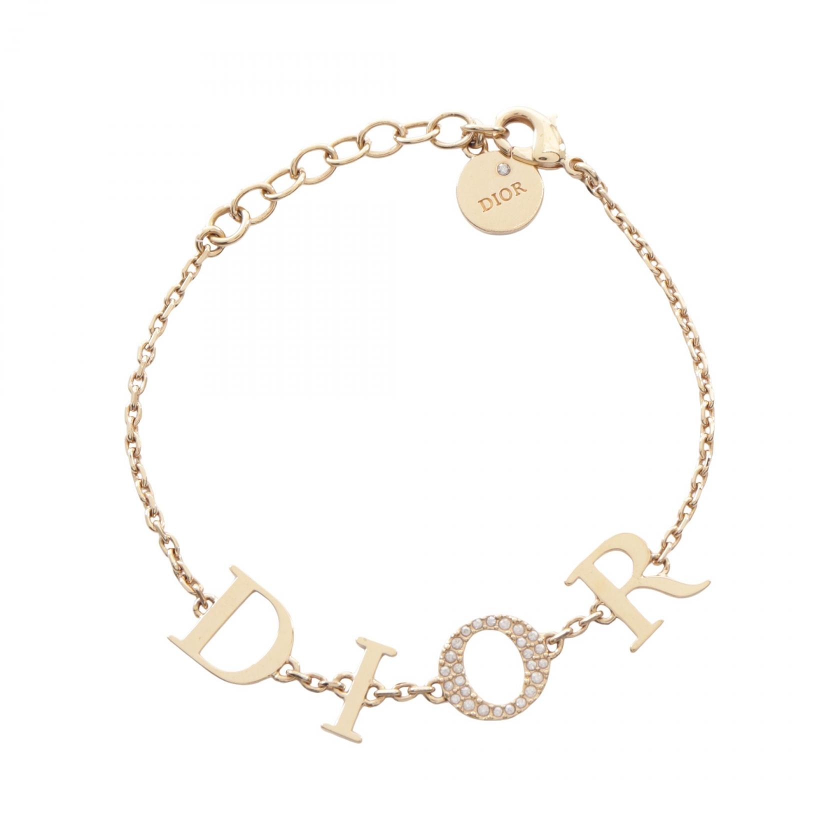 ディオール Dior Dio(r)evolution ディオレボリューション ブレスレット アクセサリー GP(ゴールドメッキ) ラインストーン レディース ゴールド系 / クリア系 【中古】
