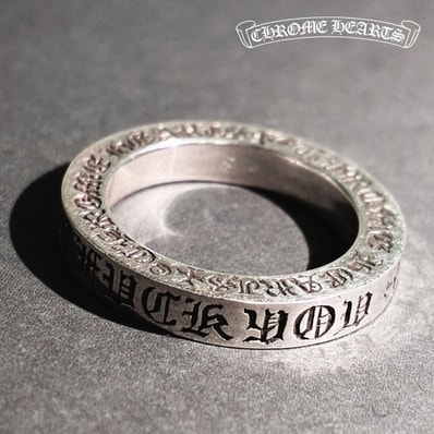Chrome Hearts Spacer Ring Fuck You 3mm 2P Diamond "Silver"