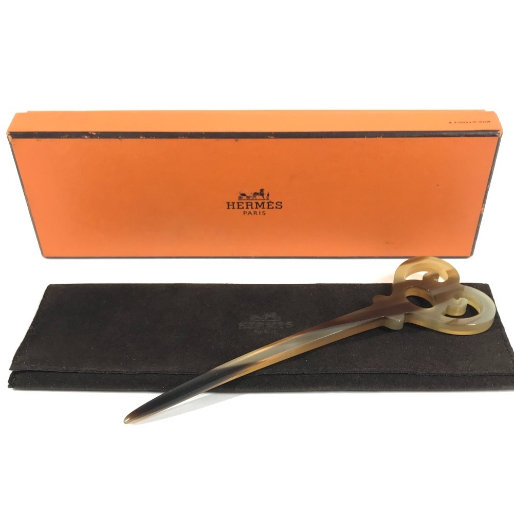 【新品・未使用】HERMES　エルメス　セリエ　かんざし　２本セット　天然木 C (やや傷や汚れあり)】エルメス HERMES かんざし 簪 セリエ