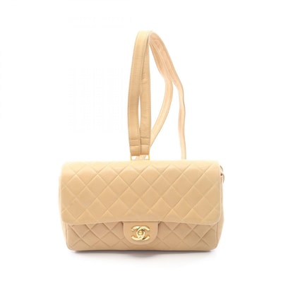 シャネル CHANEL マトラッセ リュックサック バックパック バッグ ラムスキン(羊革) レディース ベージュ系 【中古】