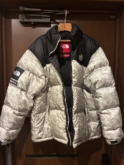 Supreme x The North Face Nuptse Jacket "White Paper Print"