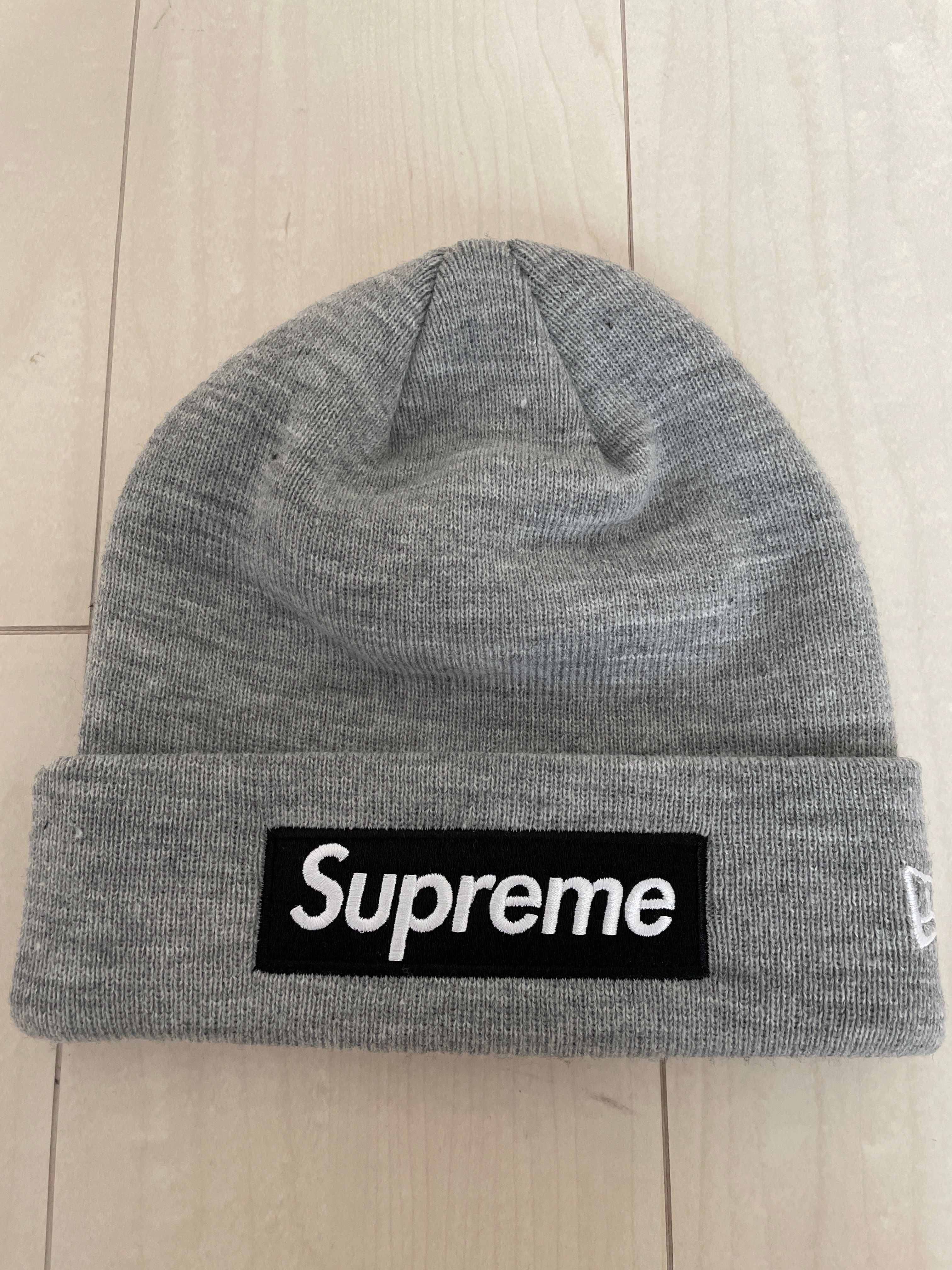 Supreme New Era Box Logo Beanie "Heather Grey"
