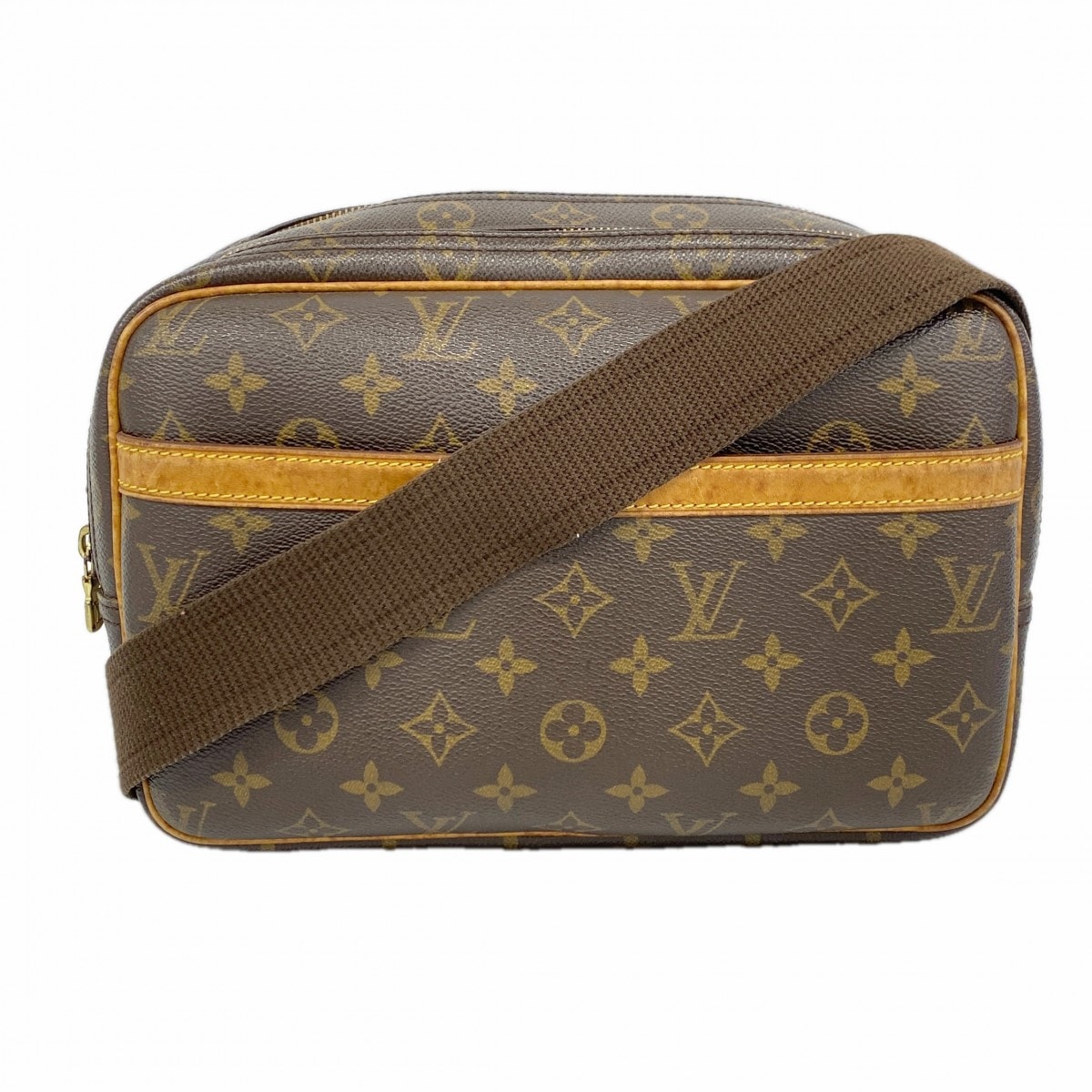 【6dc3267】ルイヴィトン ショルダーバッグ モノグラム リポーターPM M45254 ブラウン【中古】レディース