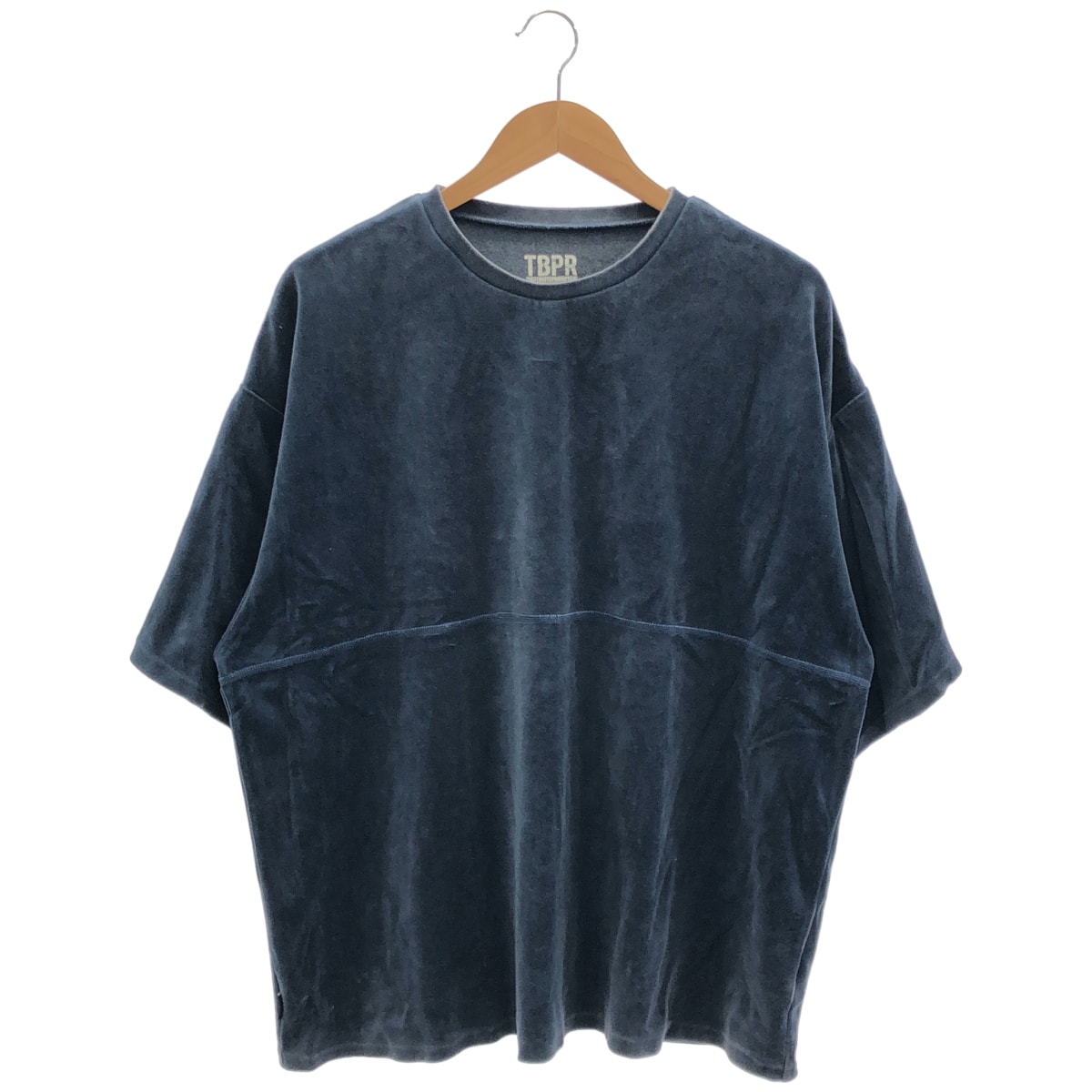 タイトブース ブルー ベロア Tシャツ L